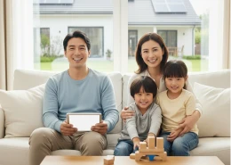 Smiling family.